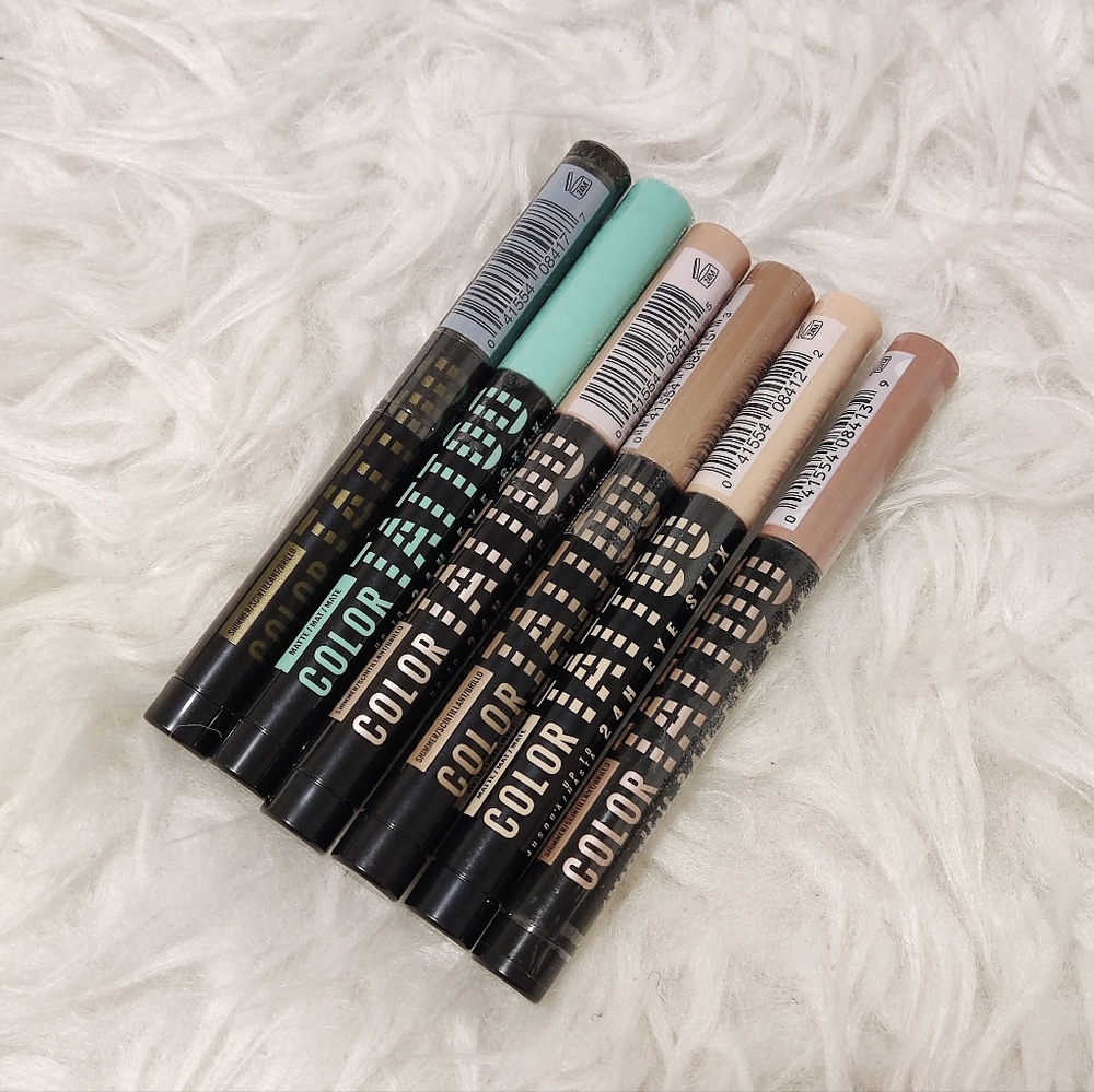 Maybelline color tattoo longwear multiuse eyeshadow stix bundle of 6